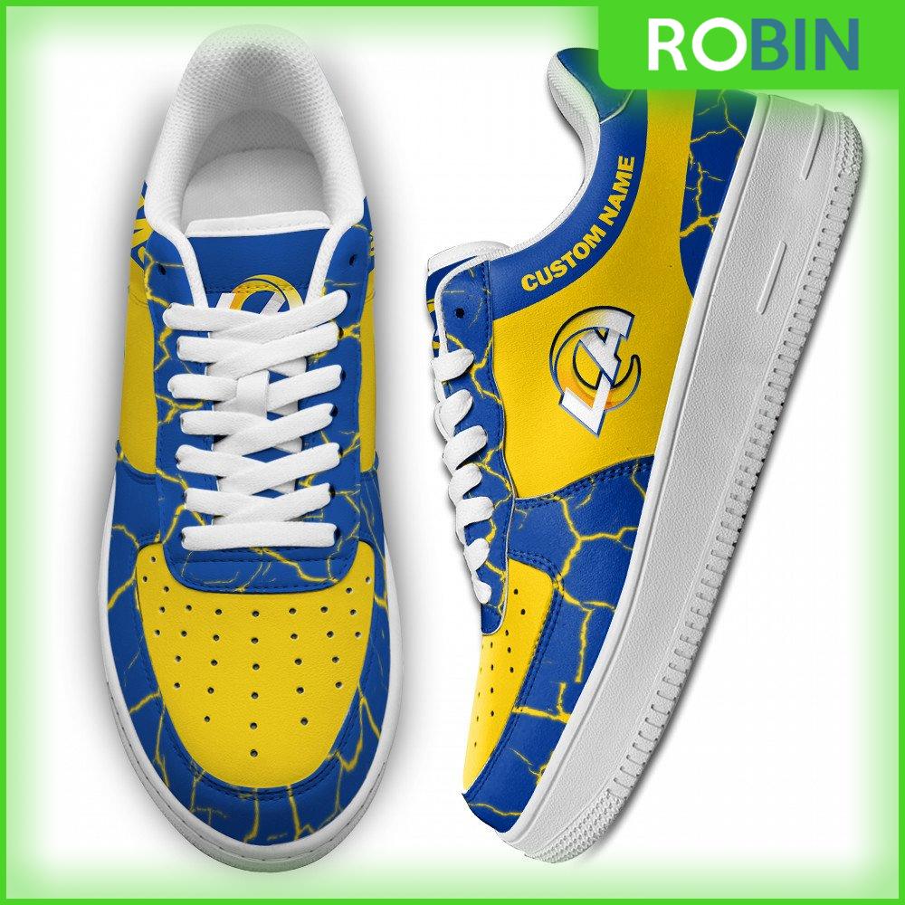 Los Angeles Rams Nfl Custom Air Force 1 Sneakes For Men Women