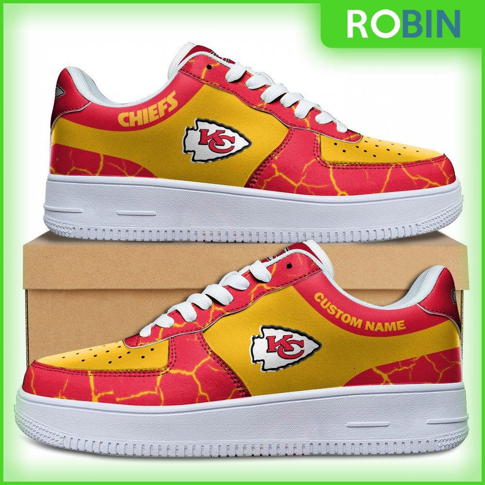 Kansas City Chiefs Nfl Custom Air Force 1 Sneakes For Men Women
