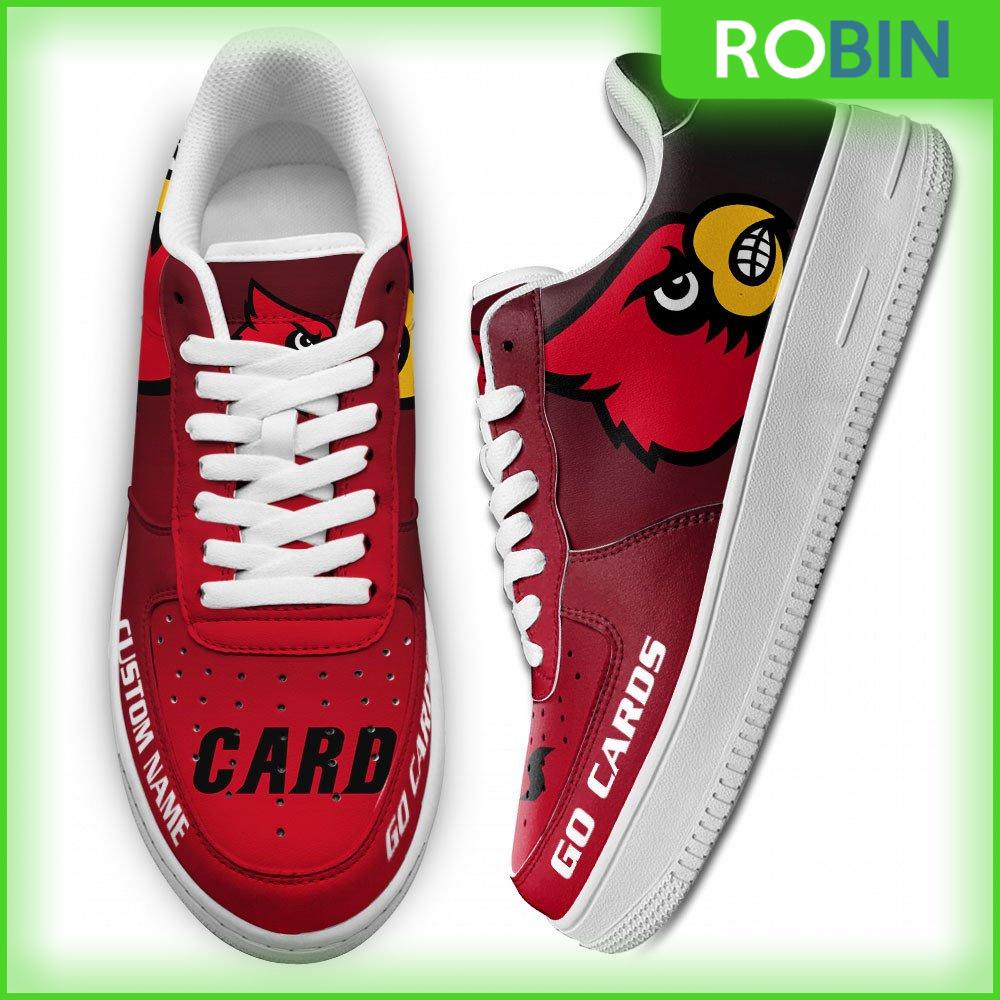 Louisville Cardinals Custom Air Force 1 Sneakes For Men Women