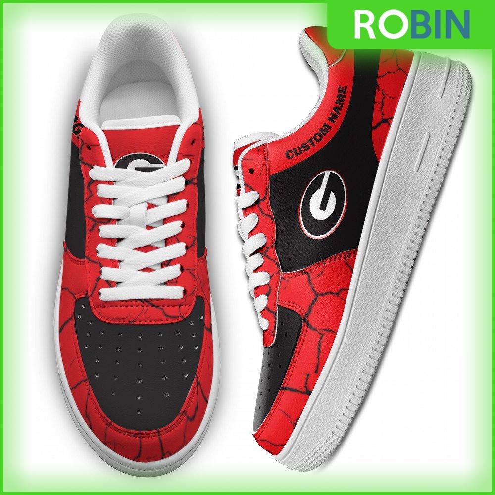 Georgia Bulldogs Ncaa Custom Air Force 1 Sneakes For Men Women