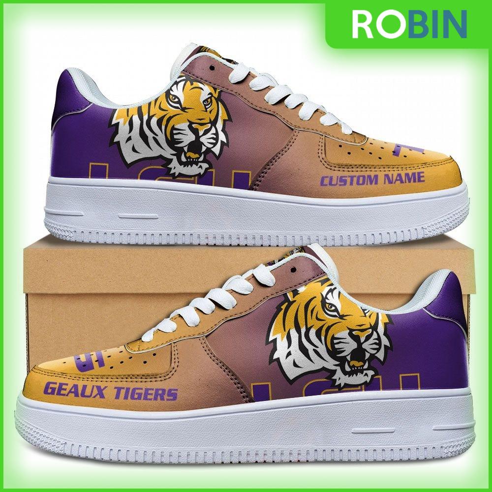 Lsu Tigers Custom Air Force 1 Sneakes For Men Women