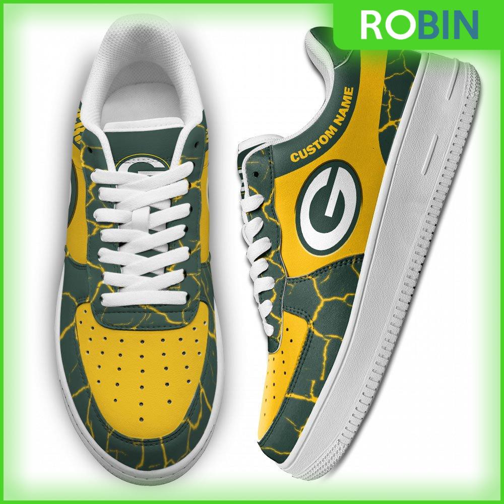 Green Bay Packers Nfl Custom Air Force 1 Sneakes For Men Women
