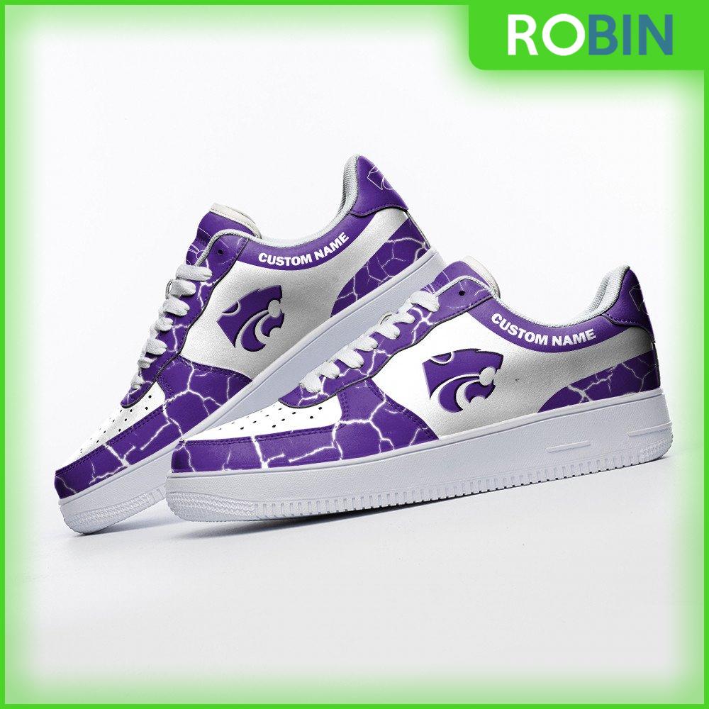 Kansas State Wildcats Ncaa Custom Air Force 1 Sneakes For Men Women