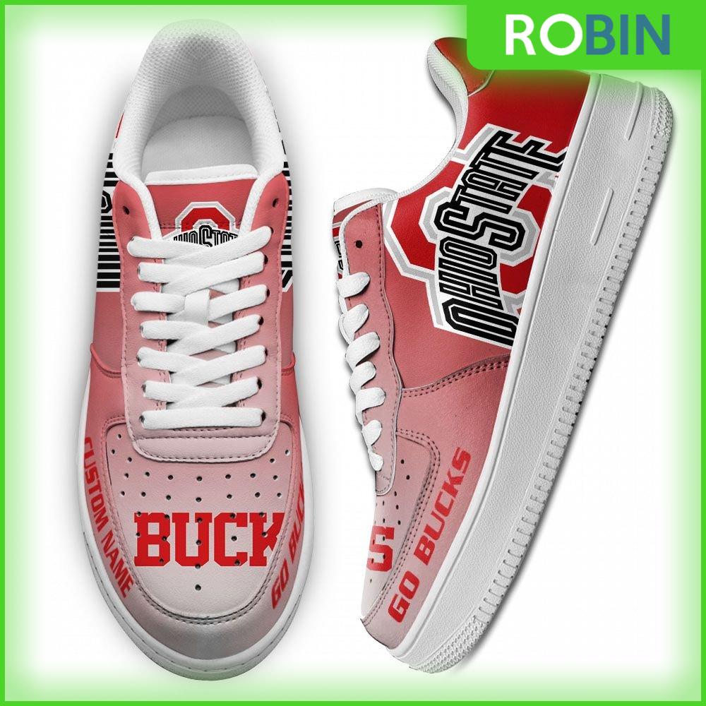 Ohio State Buckeyes Custom Air Force 1 Sneakes For Men Women