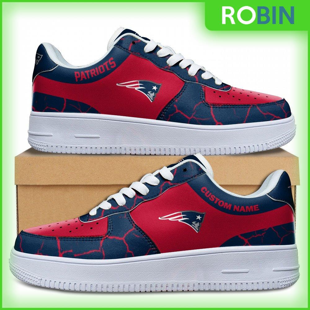 New England Patriots Nfl Custom Air Force 1 Sneakes For Men Women