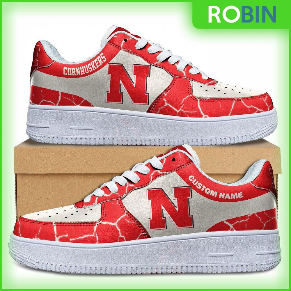 Nebraska Cornhuskers Ncaa Custom Air Force 1 Sneakes For Men Women