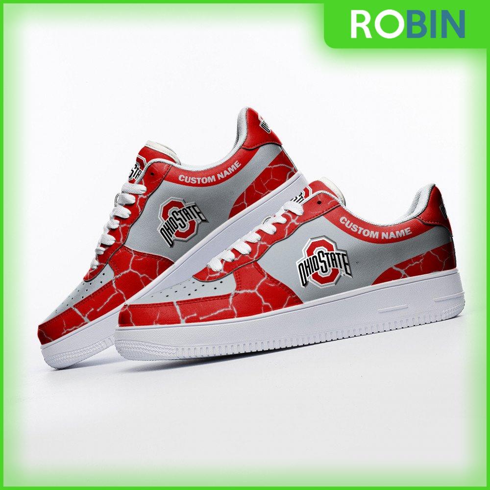 Custom Name Ohio State Buckeyes Ncaa Custom Air Force 1 Sneakes For Men Women