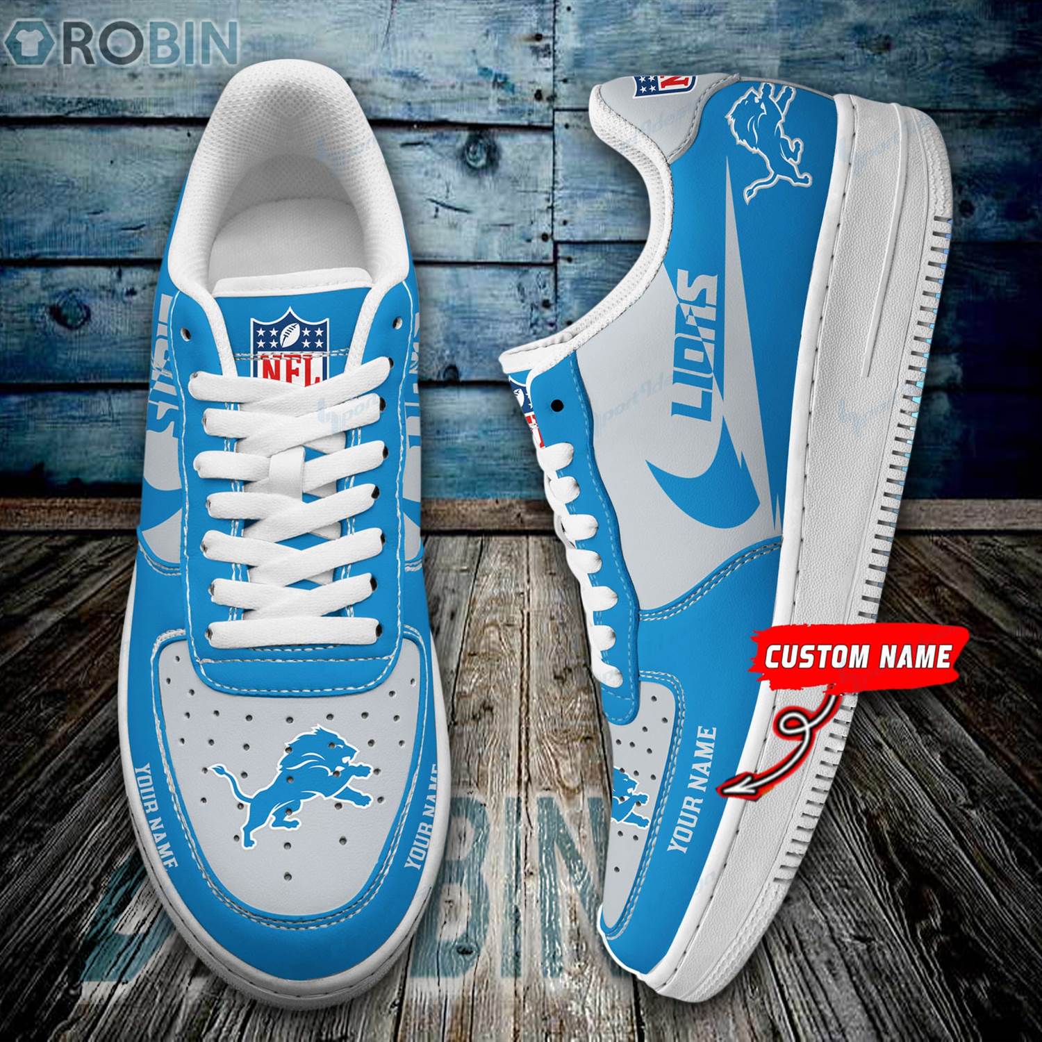 Detroit Lions Personalized Air Force 1 Sneaker For Men Women Special Af1 Collection
