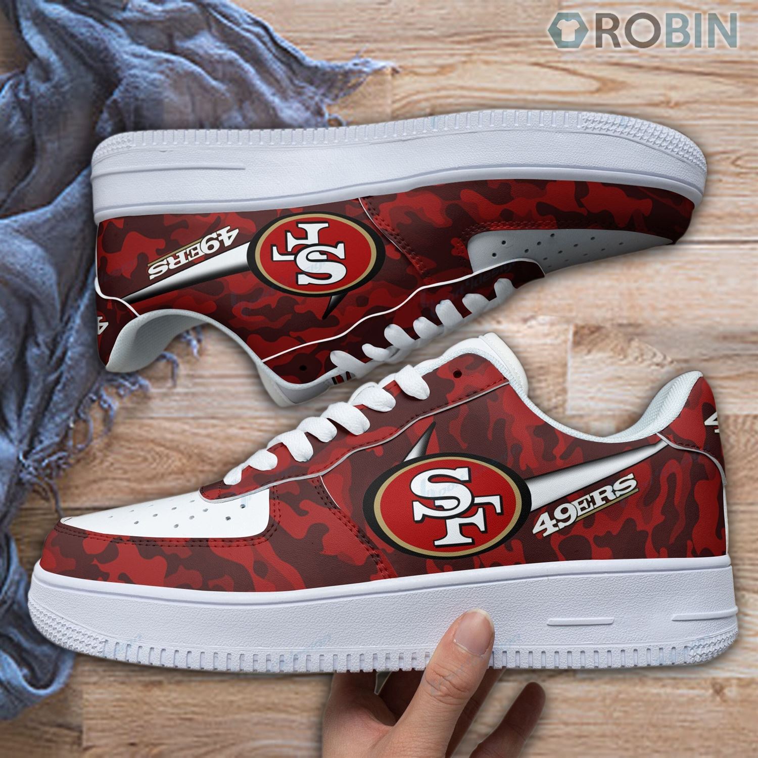 San Francisco 49Ers Custom Air Force 1 Sneakers Rb79 For Men Women