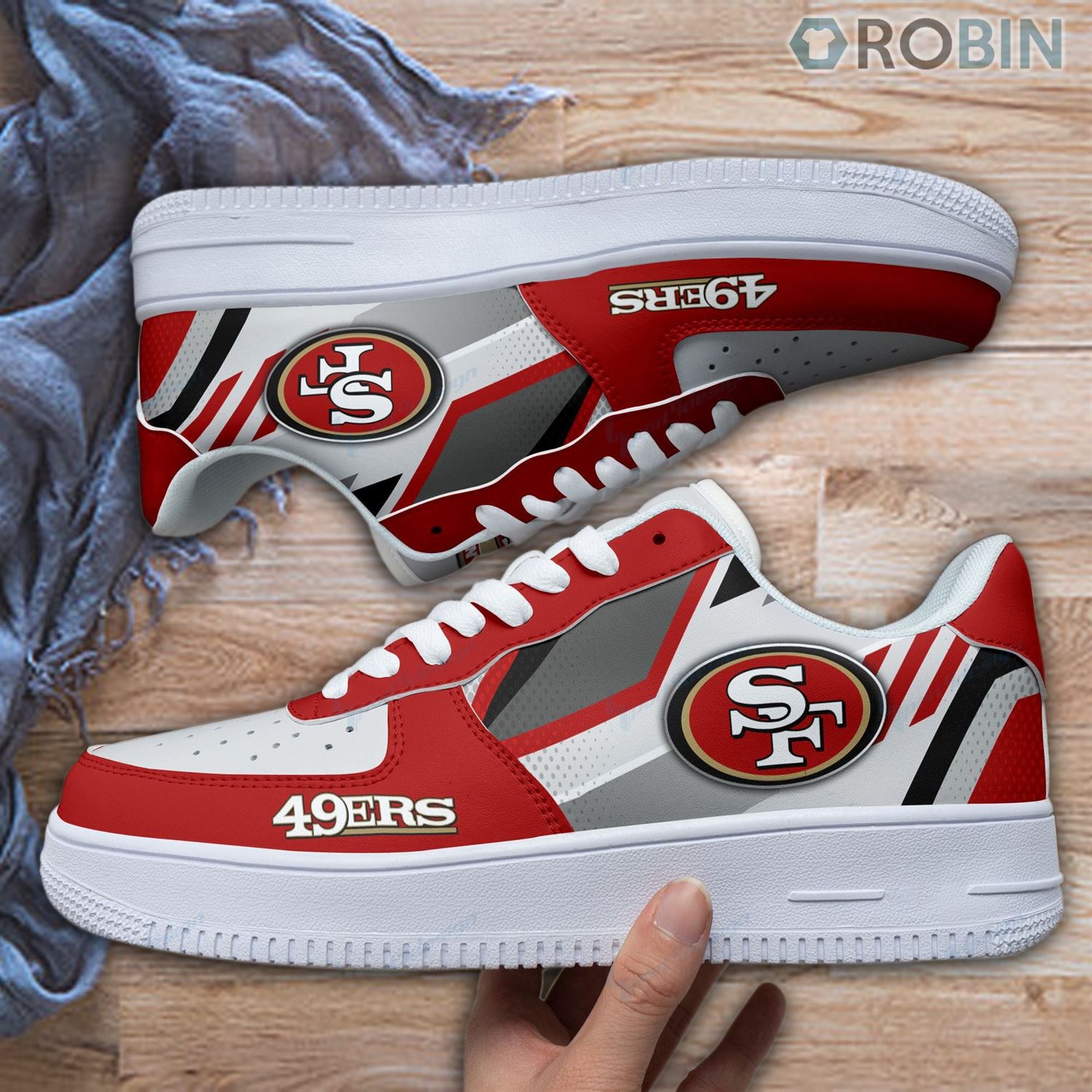 San Francisco 49Ers Custom Air Force 1 Sneakers Rb75 For Men Women