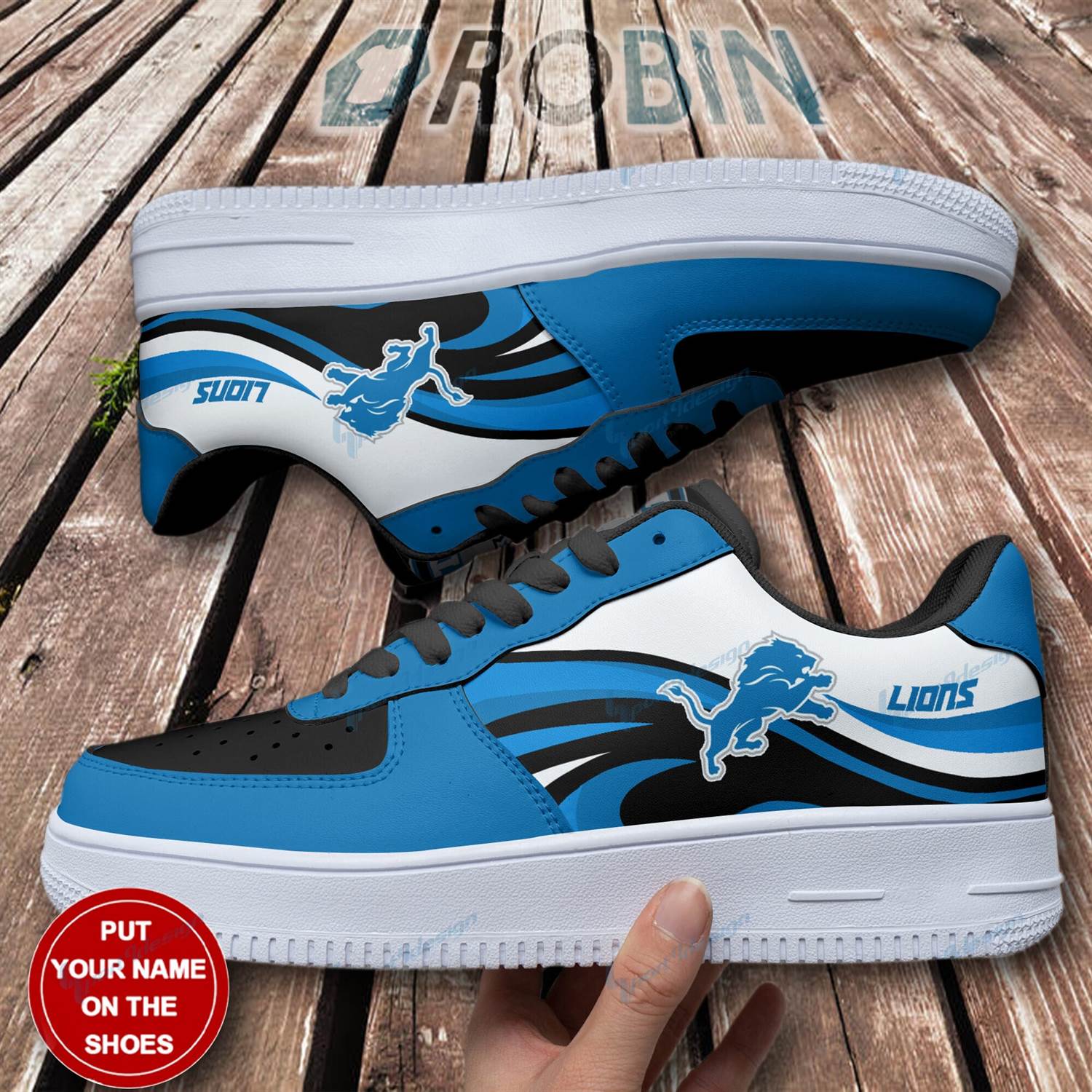 Detroit Lions Personalized Air Force 1 Sneaker For Men Women