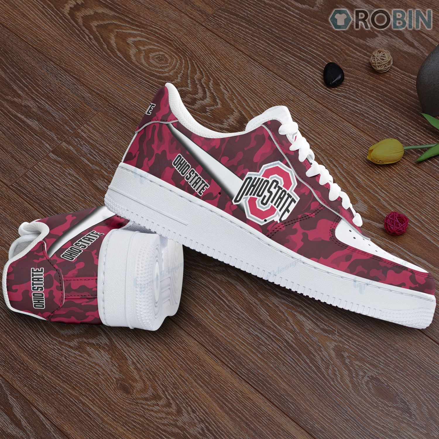 Ohio State Buckeyes Air Force 1 Sneakers For Men Women