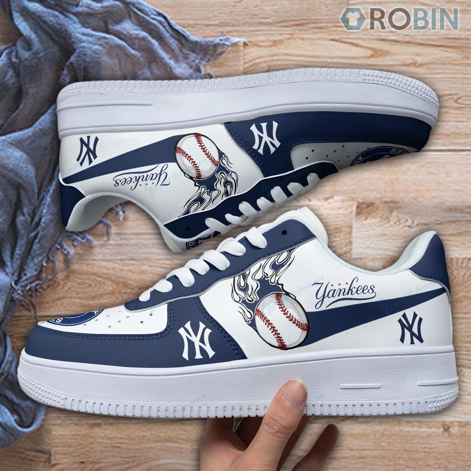 New York Yankees Air Force 1 Sneakers For Men Women