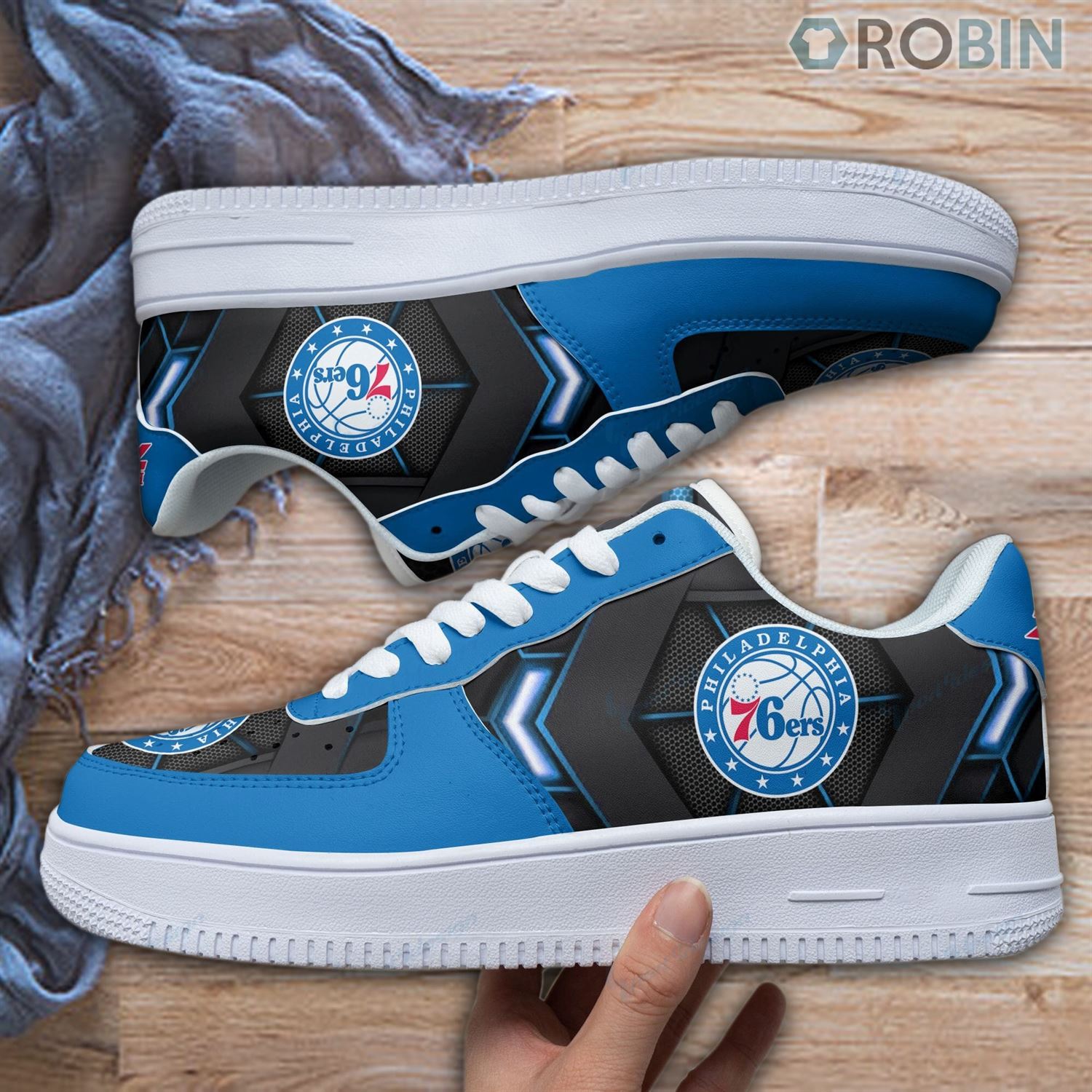 Philadelphia 76Ers Air Force 1 Sneakers For Men Women
