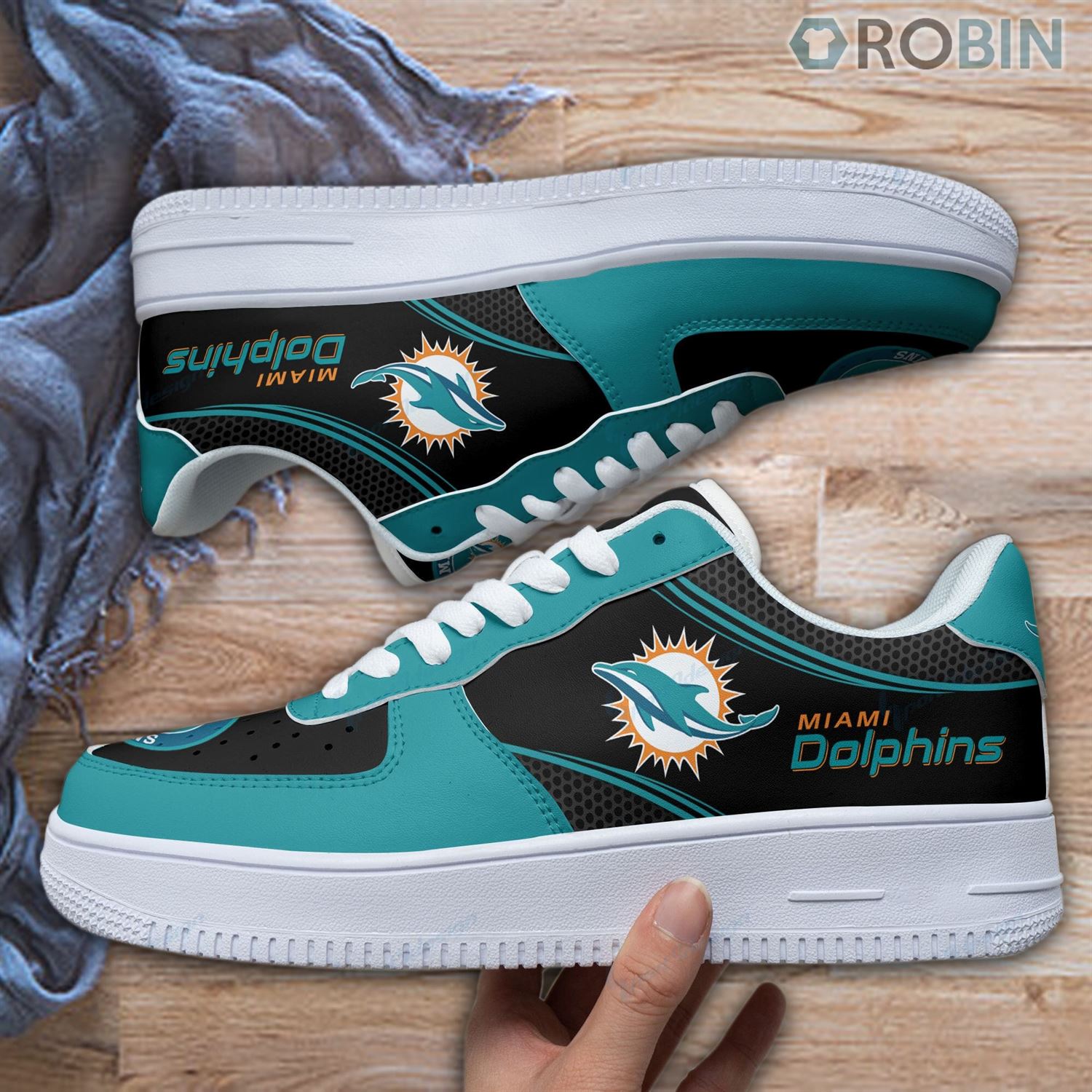 Miami Dolphins Air Force 1 Sneakers Rb71 For Men Women