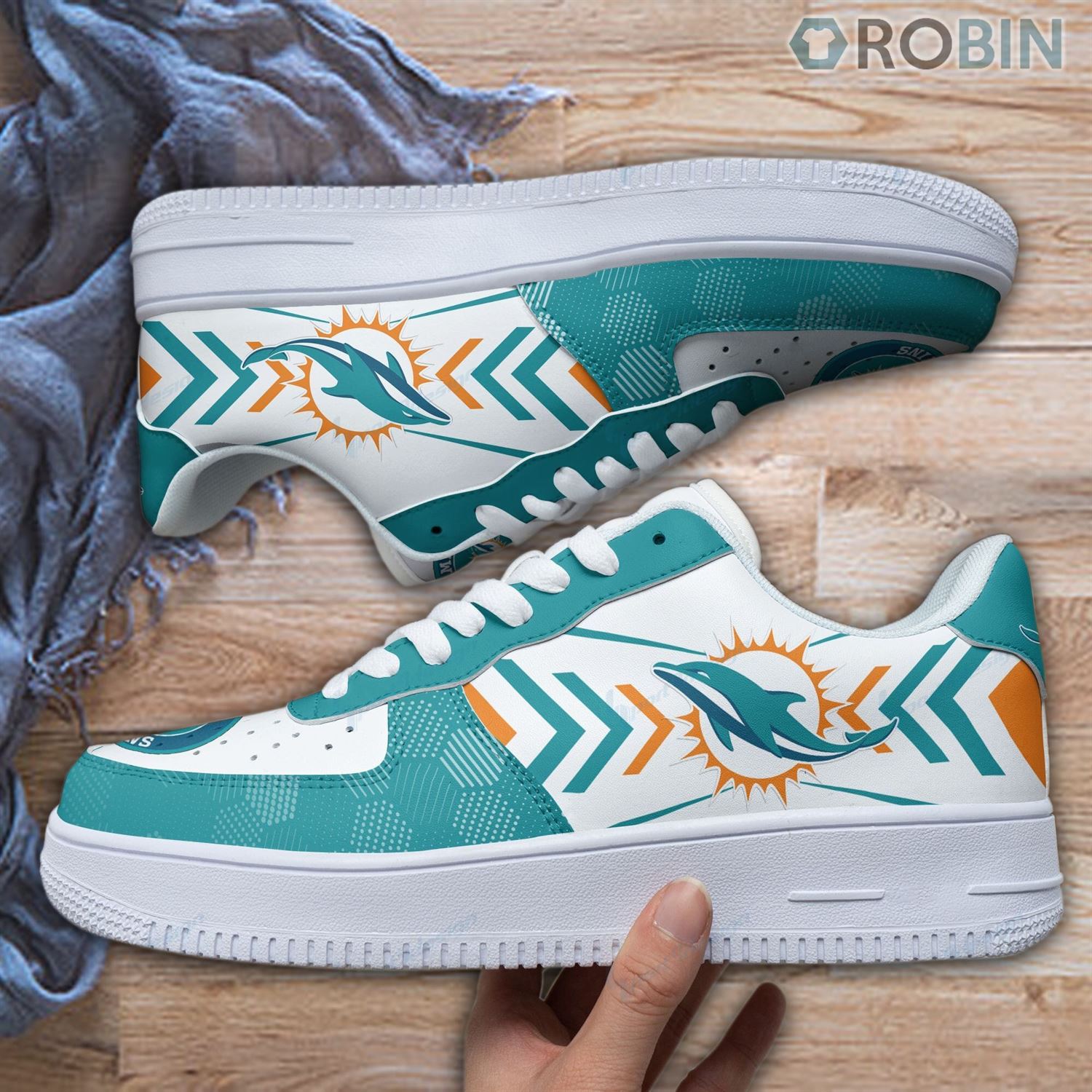 Miami Dolphins Air Force 1 Sneakers Rb50 For Men Women