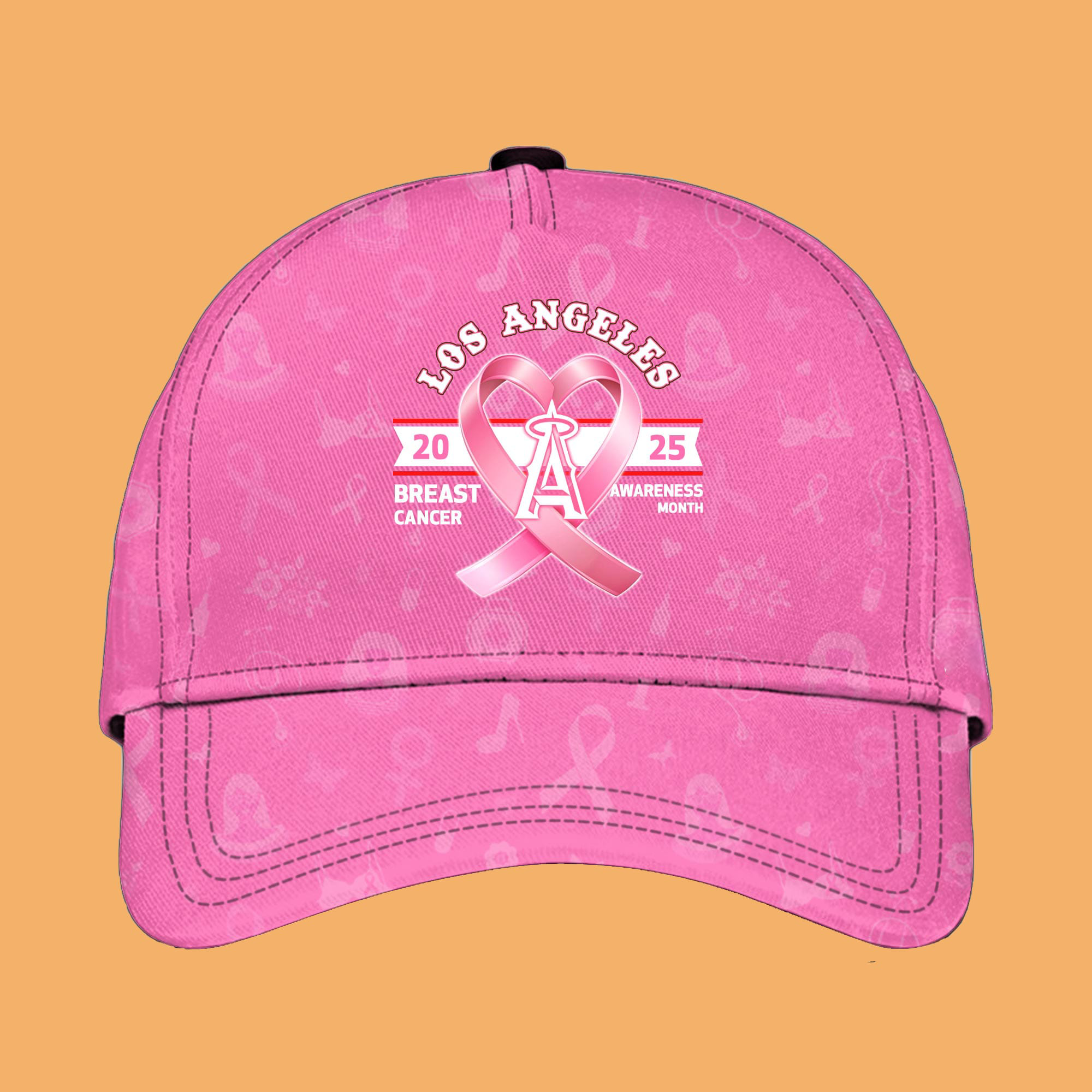 2025 Angels Mlb Breast Cancer Awareness Month Hat For Men And Women