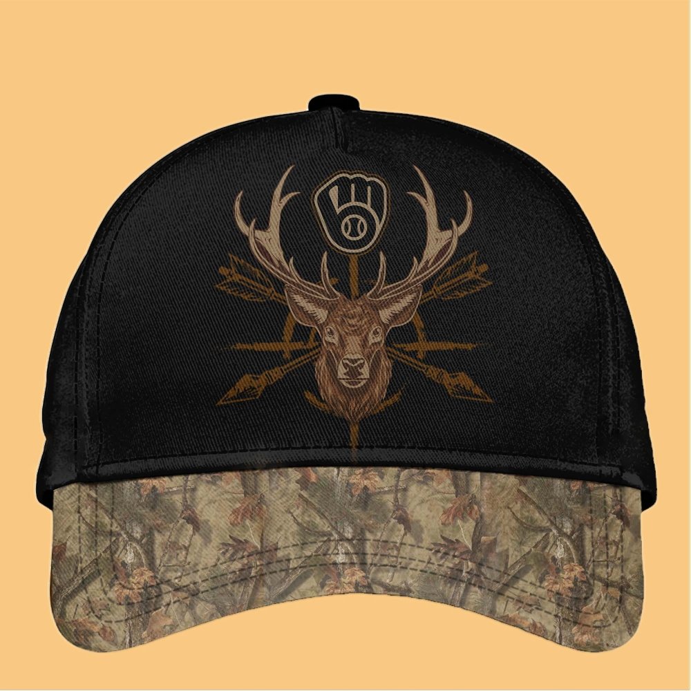 2025 Mlb Brewers Deer Hunting Hat For Men And Women 