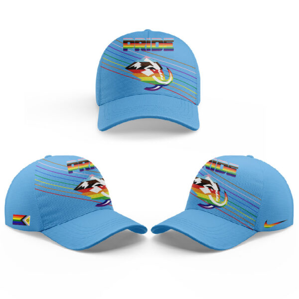 Utah Mammoth X Happy Pride Month Custom Name Blue Cap For Men And Women 