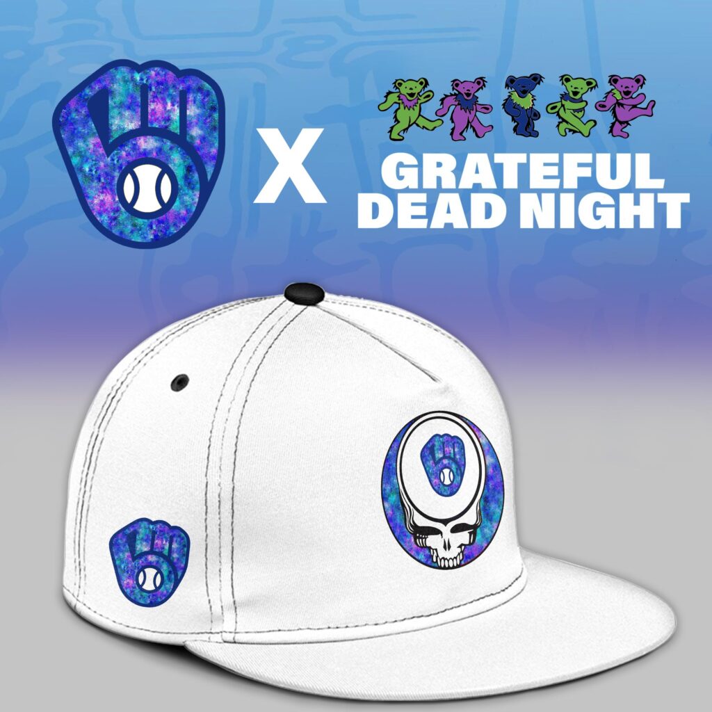 Milwaukee Brewers 2025 Grateful Dead Night Cap For Men And Women 