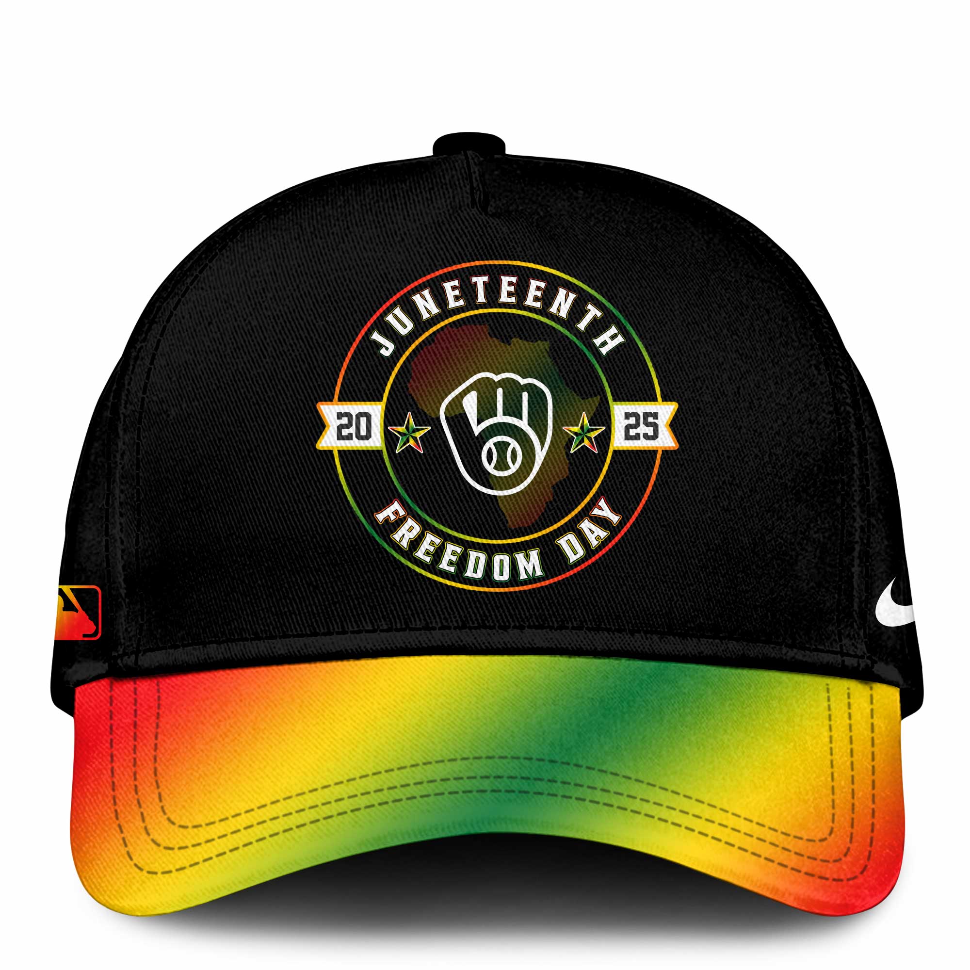 Milwaukee Brewers Mlb X Juneteenth Day Cap For Men And Women