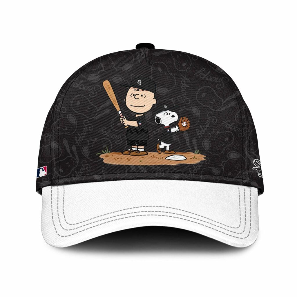 Chicago White Sox Mlb 75Th Anniversary Of Peanuts Snoopy Cap For Men And Women 
