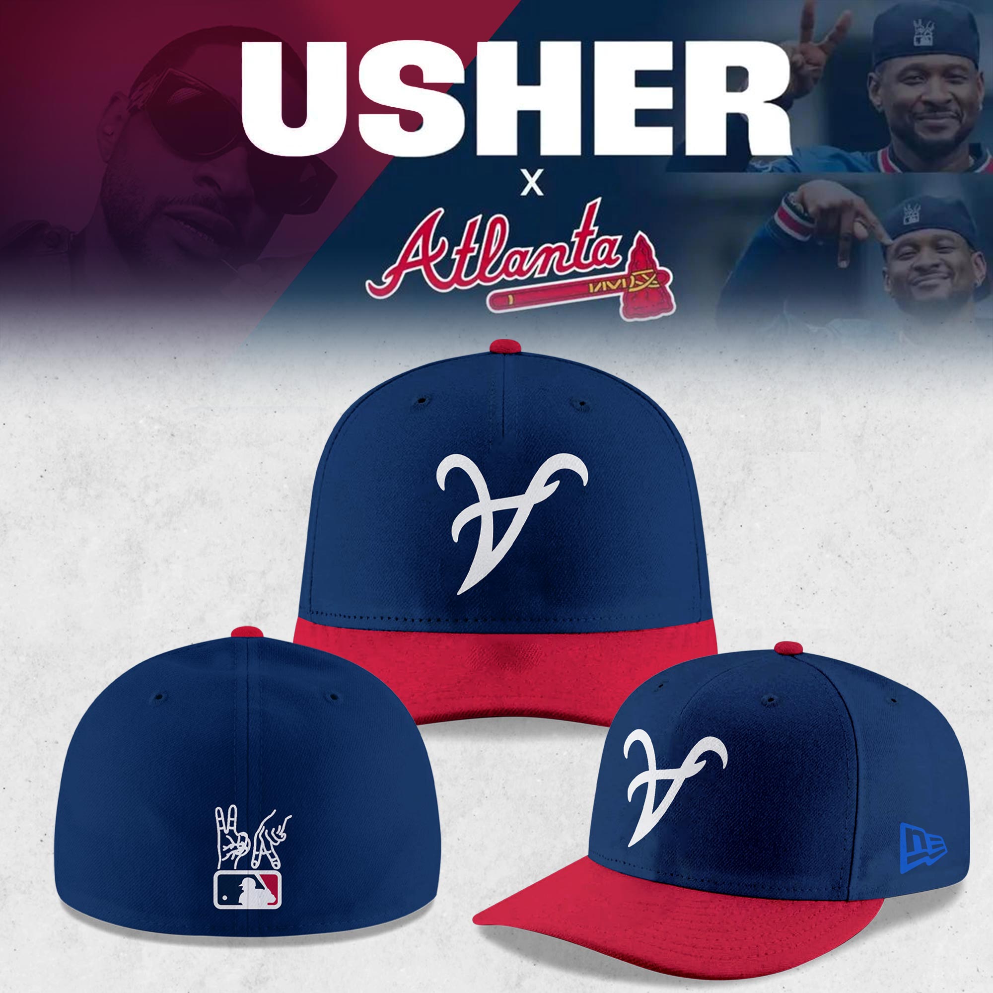 Atlanta Braves Usher 2025 Mlb All-Star Game Cap For Men And Women 