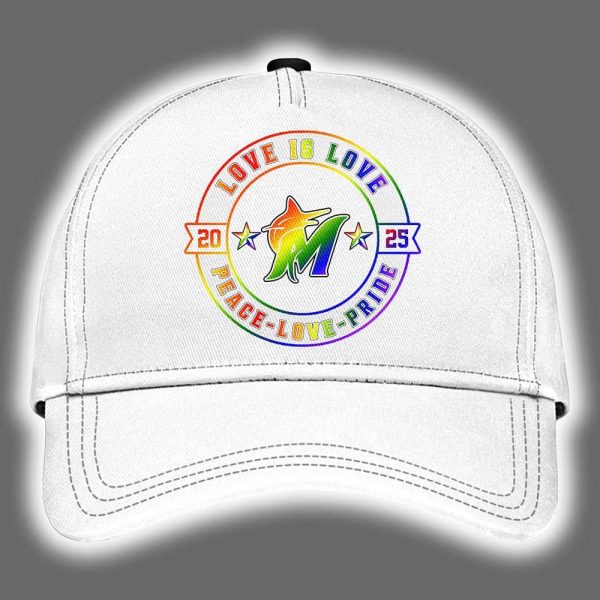 Miami Marlins 2025 Happy Pride Month Limited Edition Baseball Cap