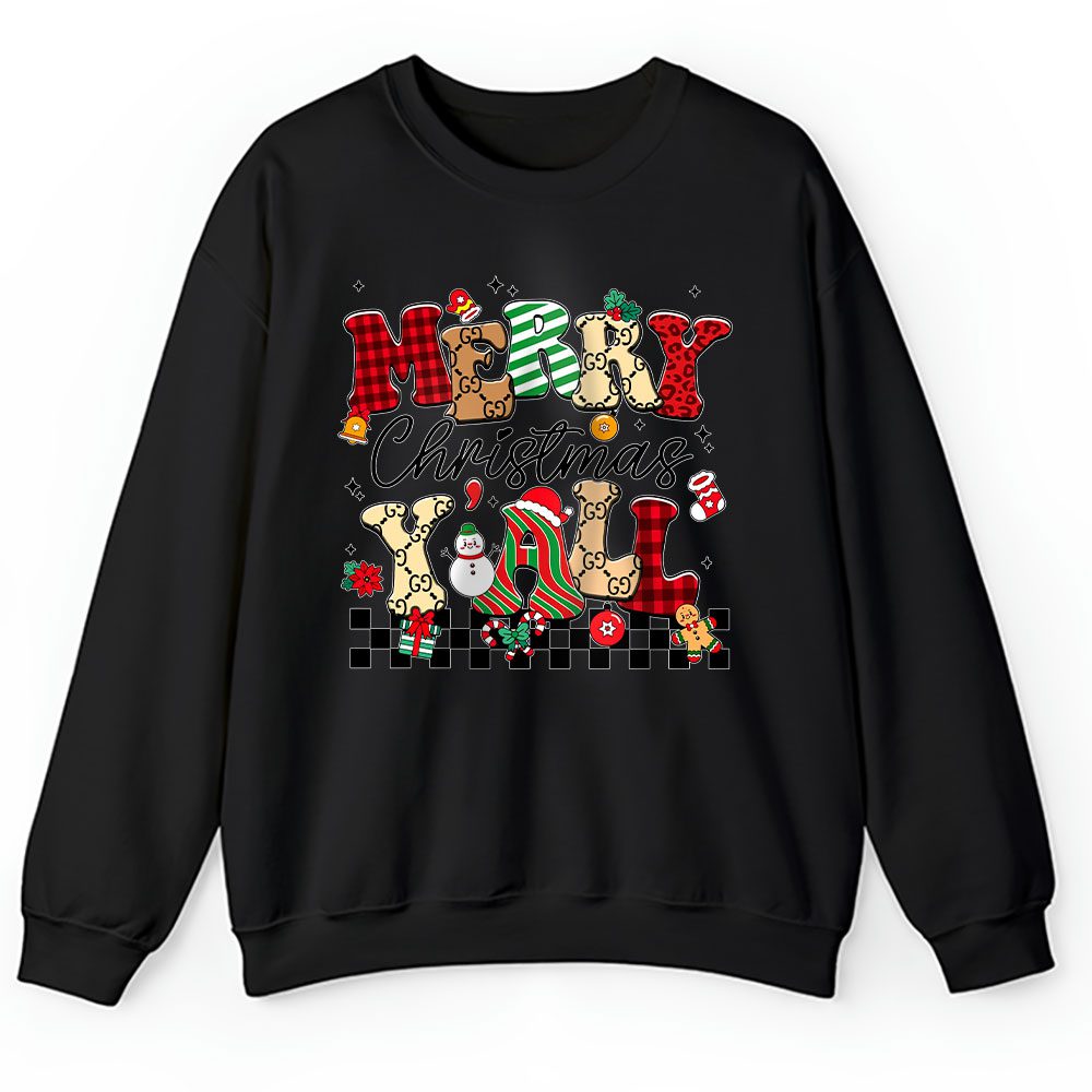 Retro Merry Christmas Gucci Unisex Sweatshirt BTN19689