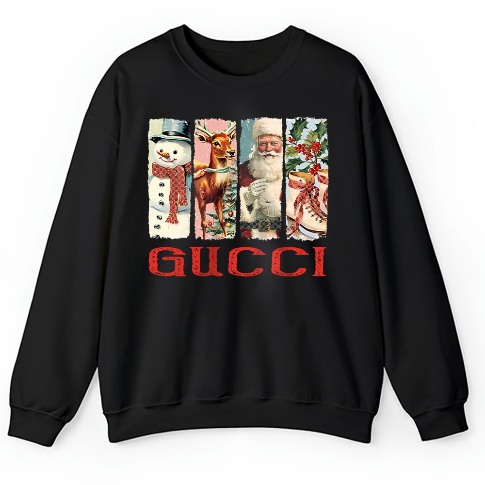 Retro Christmas Santa Claus Gucci Unisex Sweatshirt BTN19677