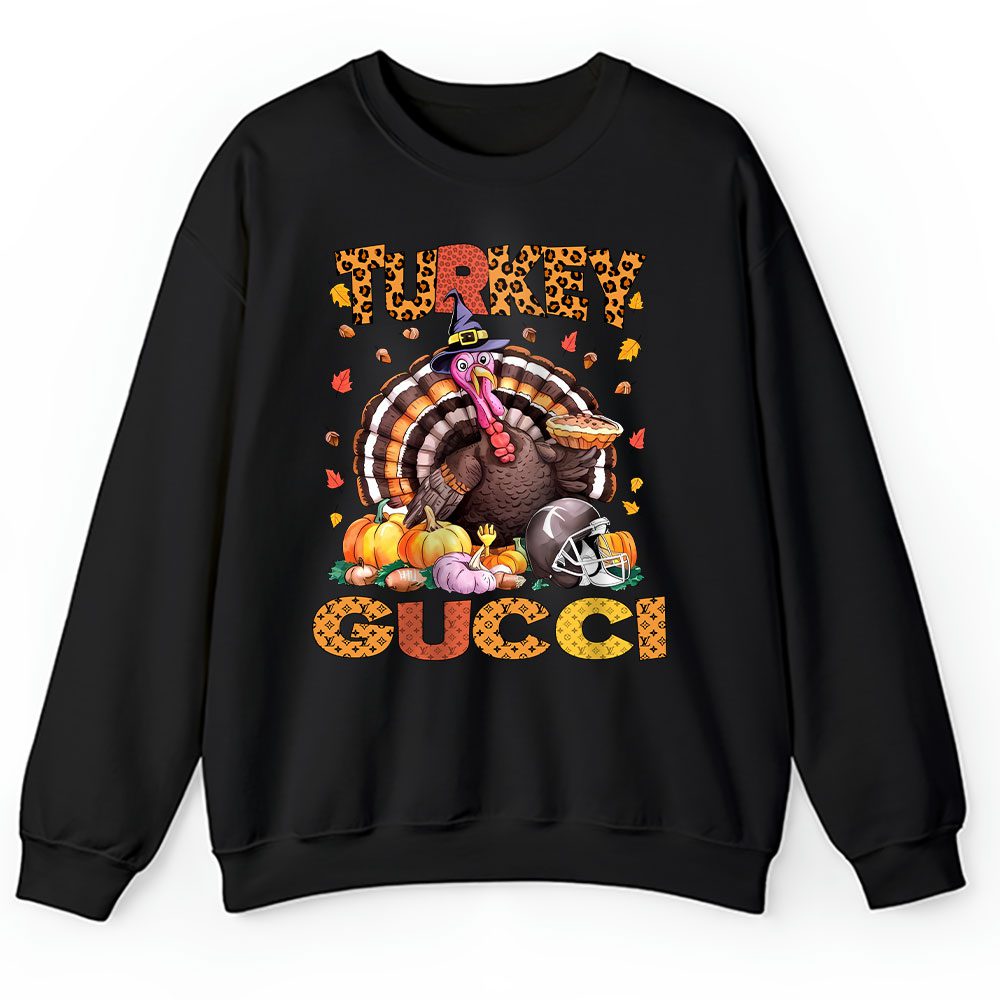 Retro Thanksgiving Turkey Gucci Unisex Sweatshirt BTN19552