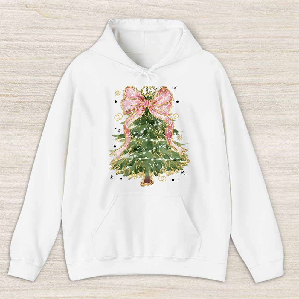 Merry Christmas Coquette Bow Christmas Tree Gucci Unisex Hoodie TAH19496