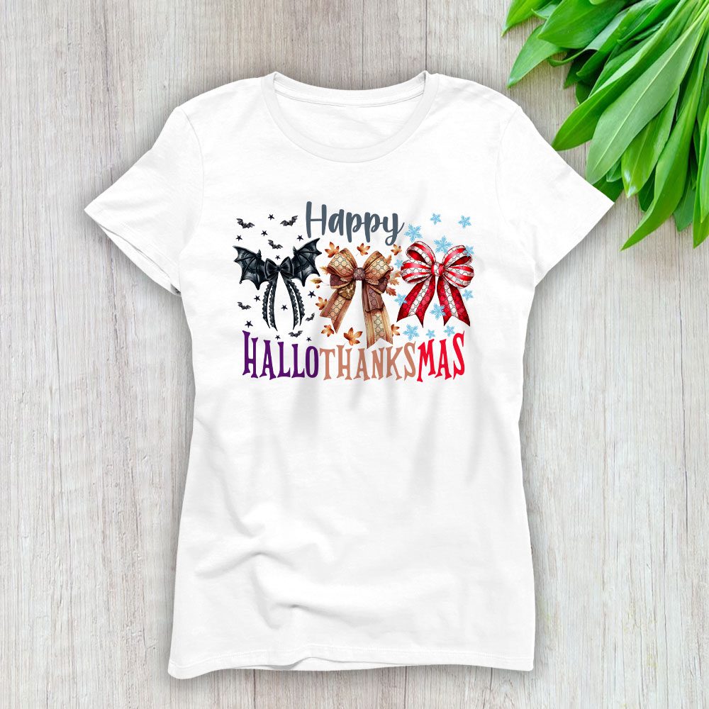 Hallothanksmas Coquette Bow Gucci Lady T-Shirt Women BTN19356