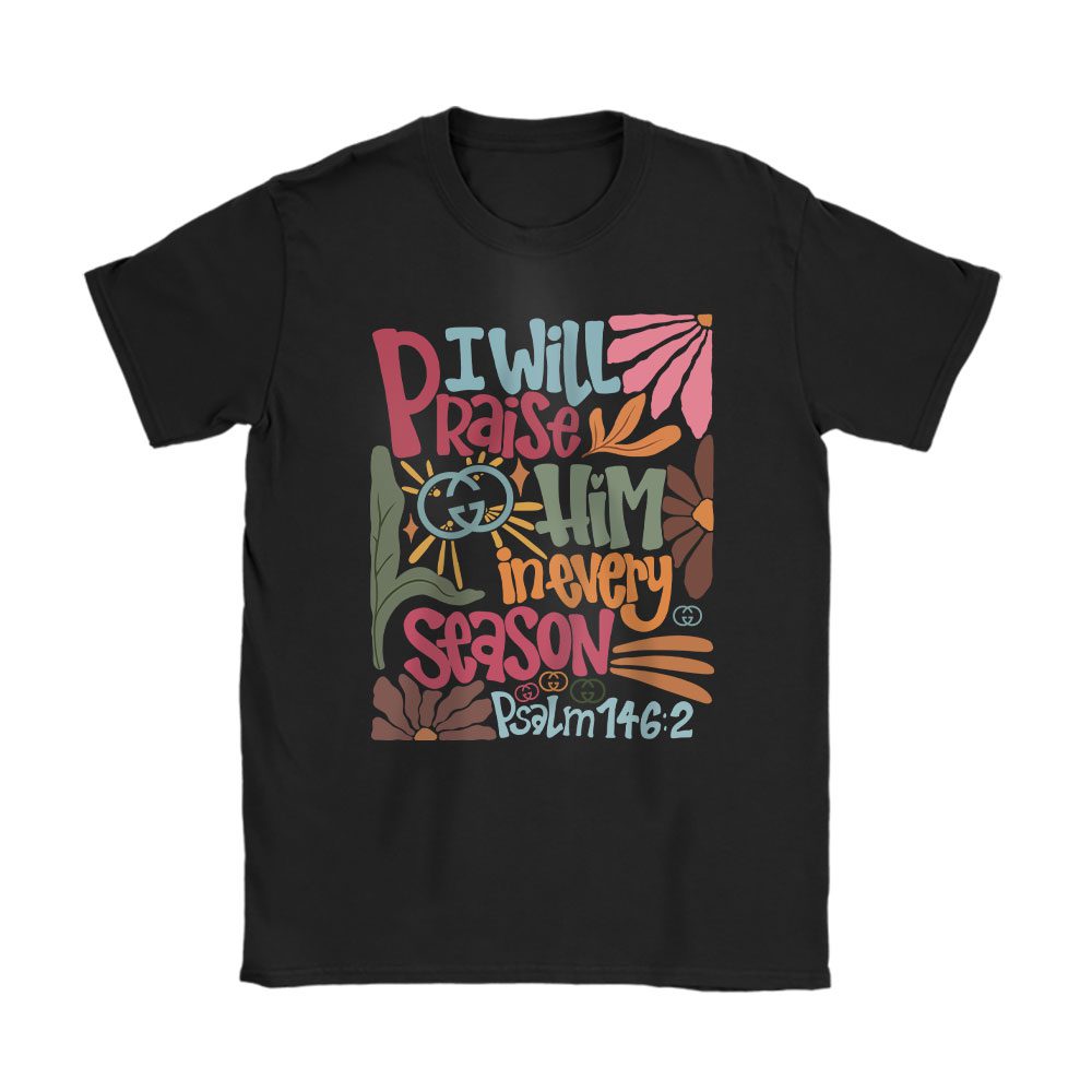 Thanksgiving Retro Fall Religious Thankful Bible Gucci Unisex T-Shirt Cotton Tee BTN18252