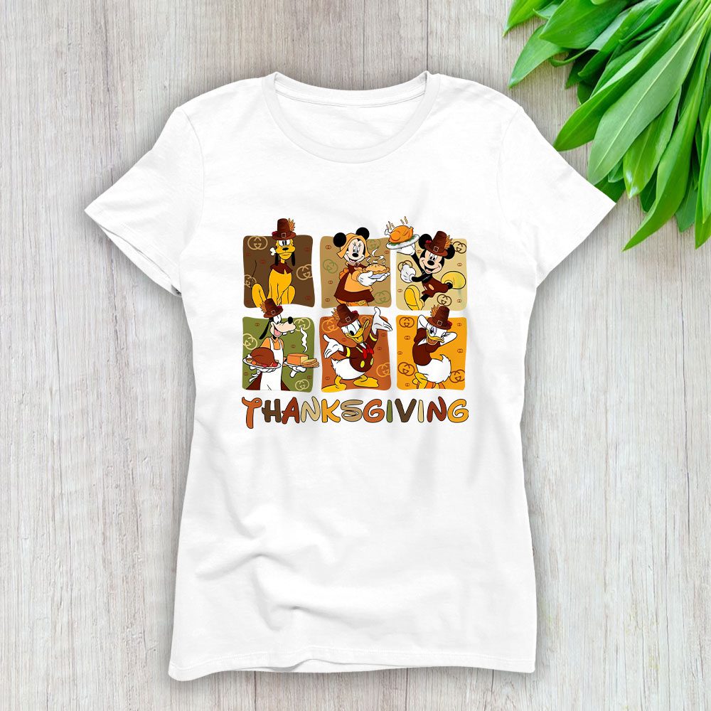 Disney Mickey Mouse Thanksgiving Gucci Lady T-Shirt Women BTN17731