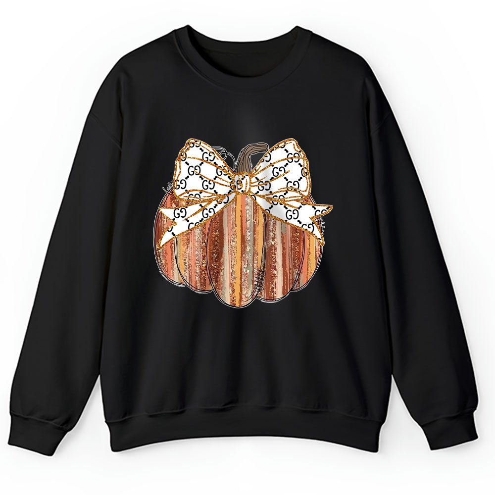 Colorful Coquette Gold Glitter Pumpkin Gucci Unisex Sweatshirt BTN17724