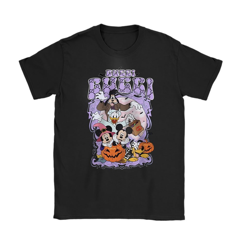 Tis The Season Retro Mickey Ghost Gucci Unisex T-Shirt Cotton Tee BN17103