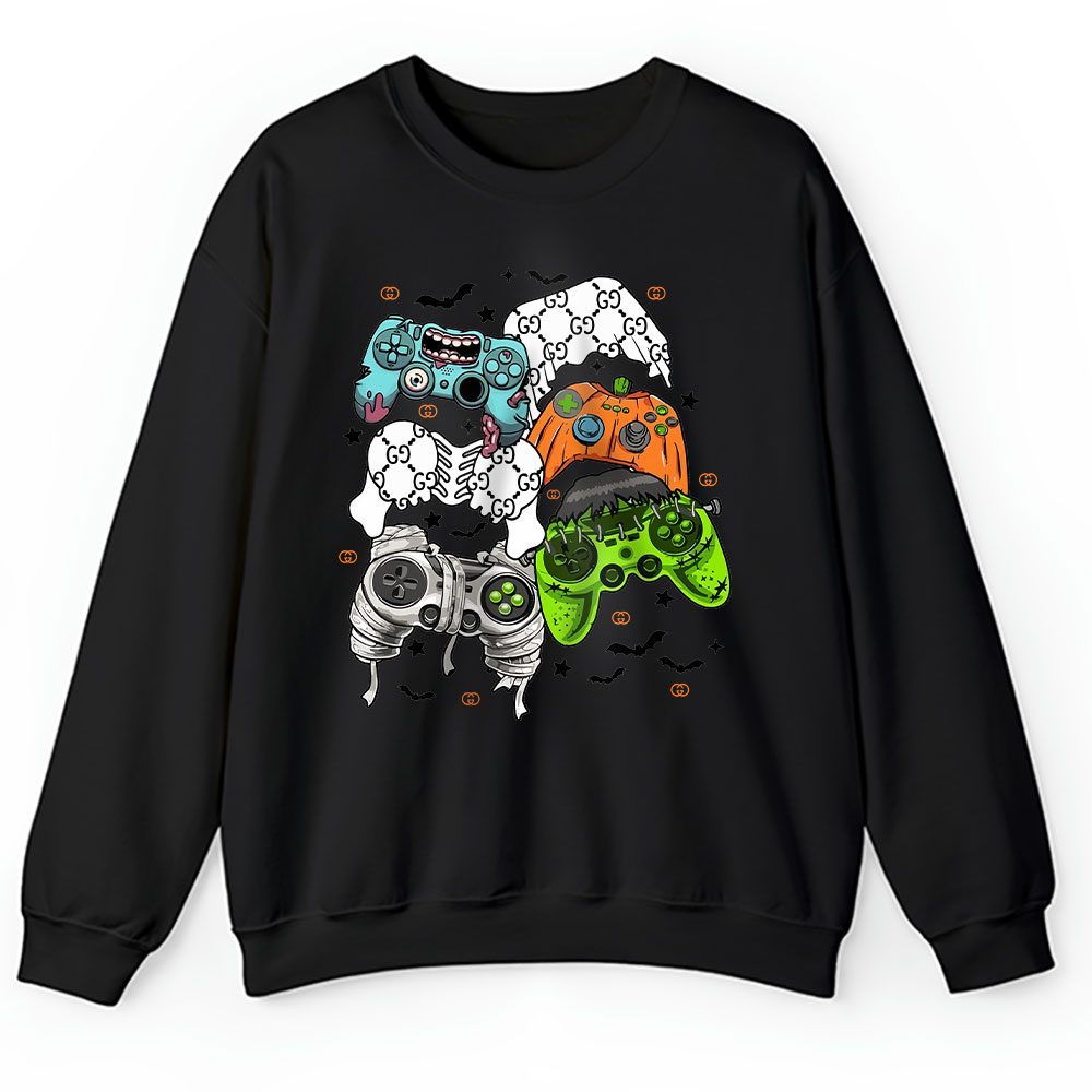 Halloween Skeleton Zombie Gaming Controllers Gucci Unisex Sweatshirt BTN16995