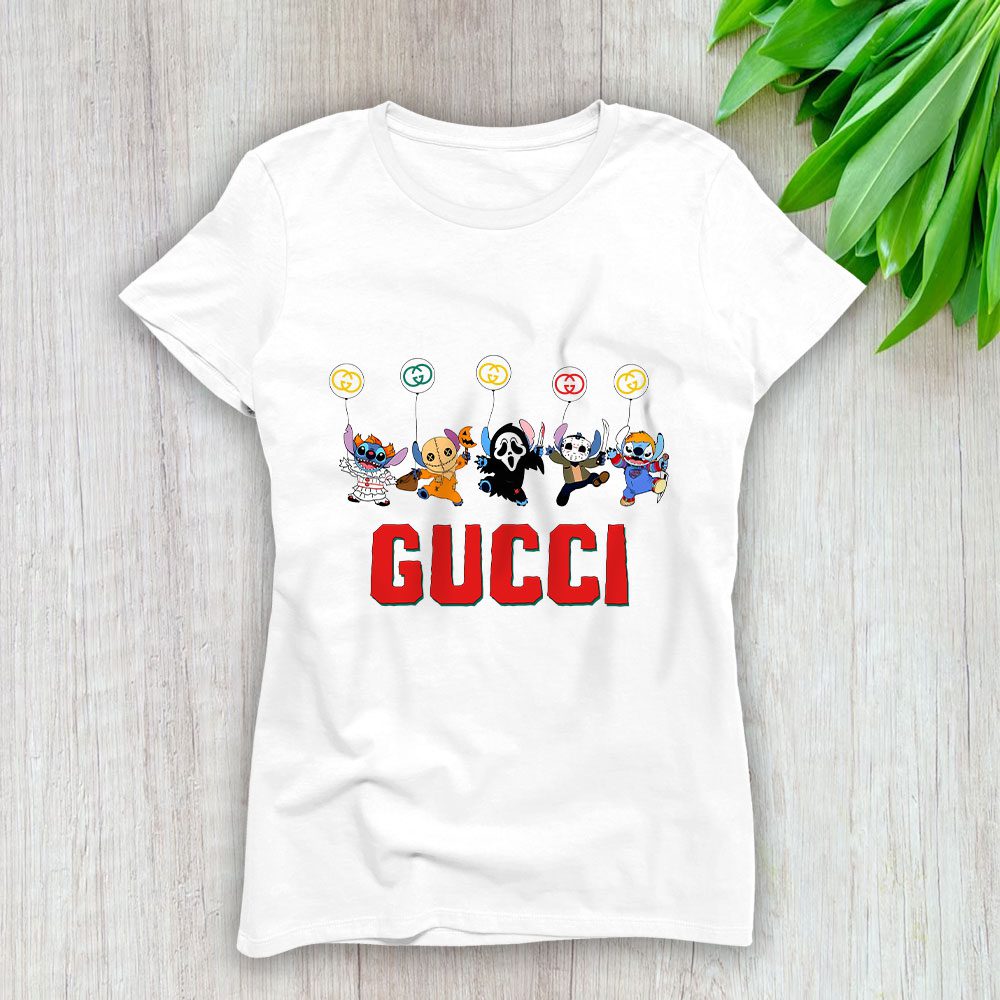 Disney Stitch Hapyy Halloween Gucci Lady T-Shirt Women BTN15110