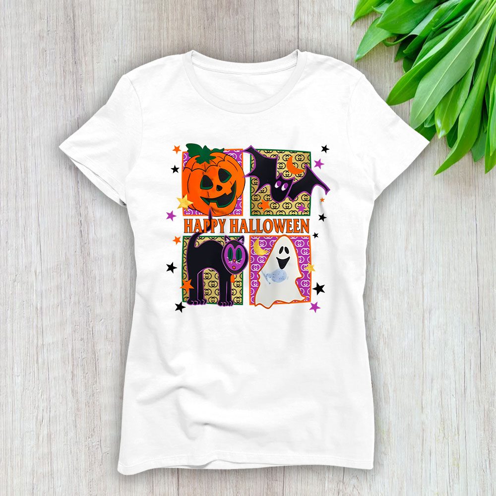 Vintage 90s Halloween Crewneck Trick Or Treat Gucci Lady T-Shirt Women BTN15120