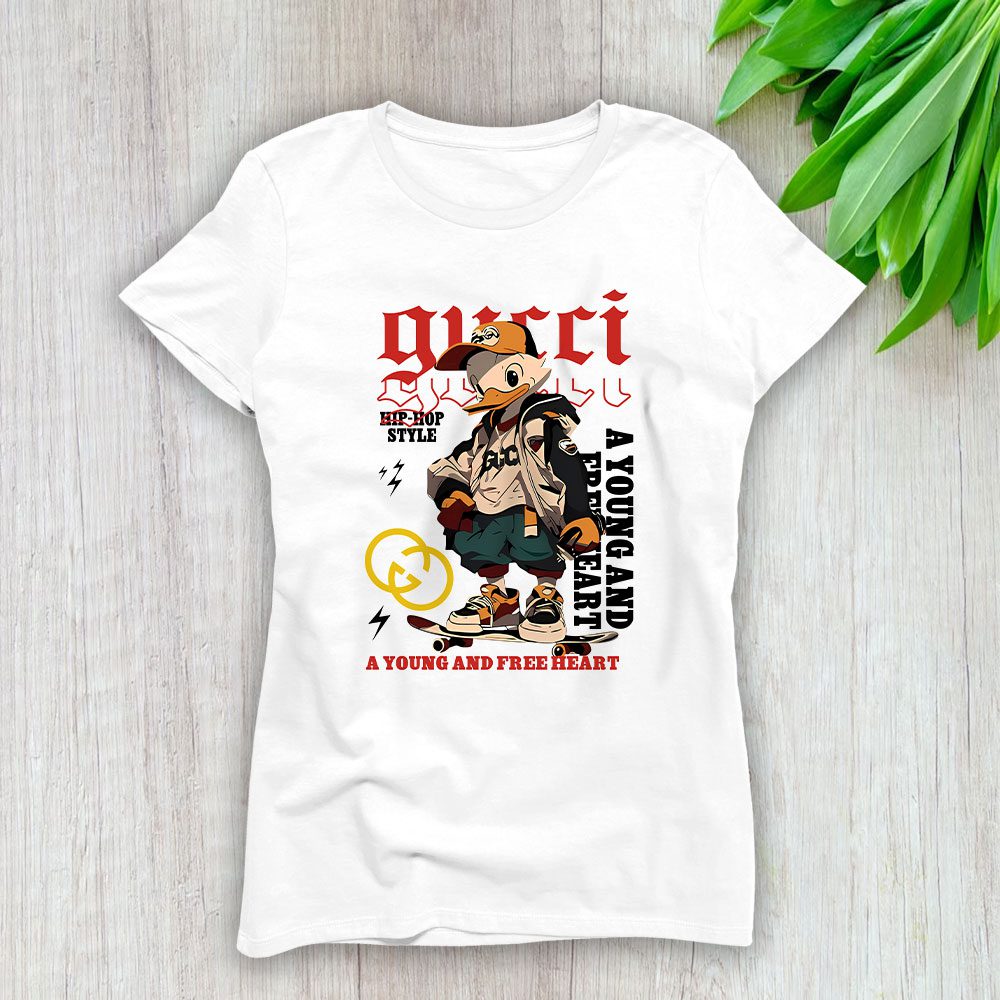 Donald Duck Free Heart Gucci Lady T-Shirt Women BTN15081