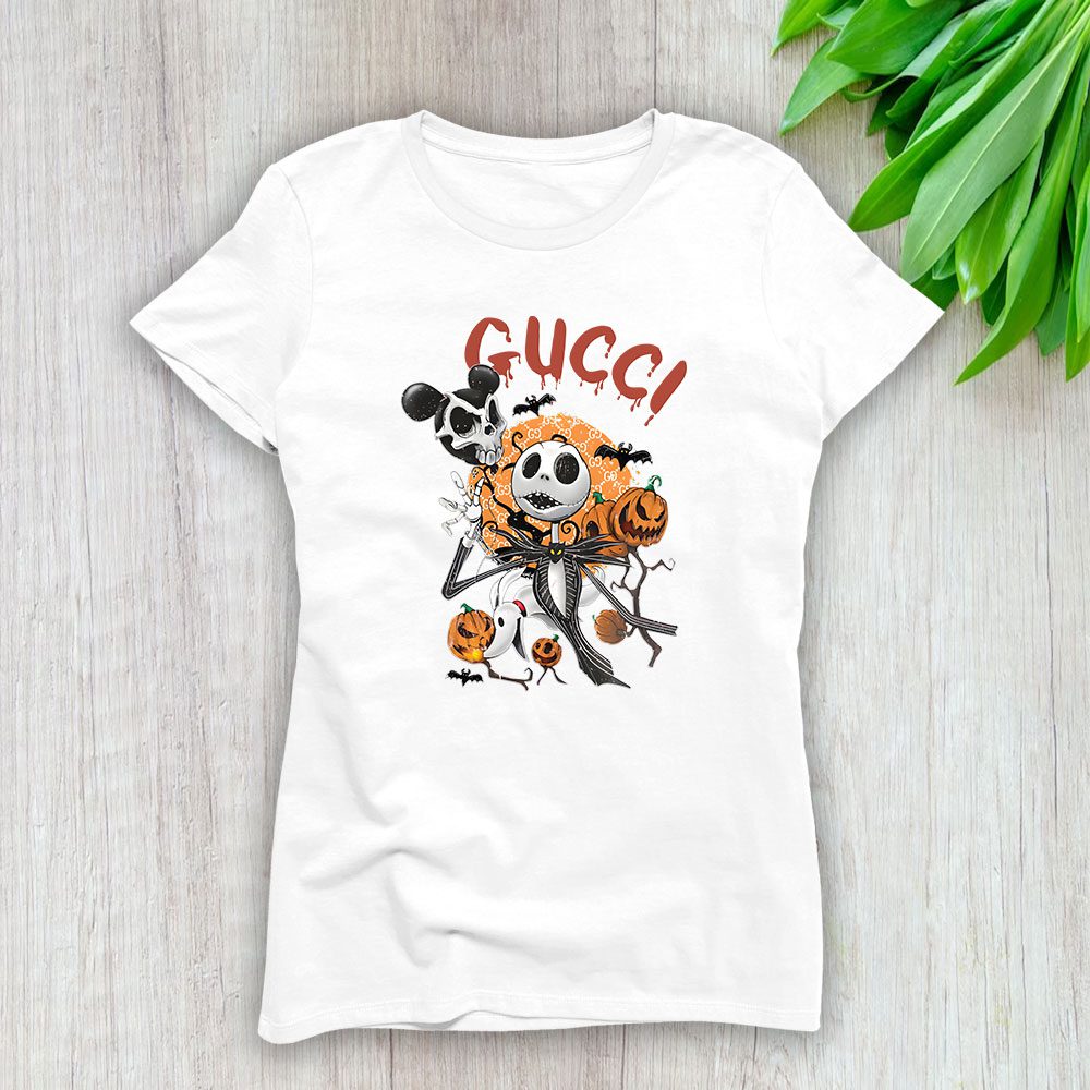 Disney Nightmare On The Main Street Jack Skellington Gucci Lady T-Shirt Women BTN14659