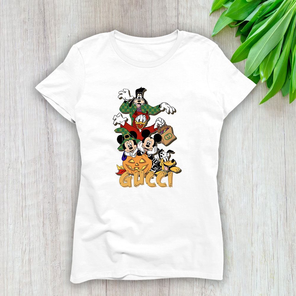 Mickey And Friends Happy Halloween Gucci Lady T-Shirt Women BTN14661