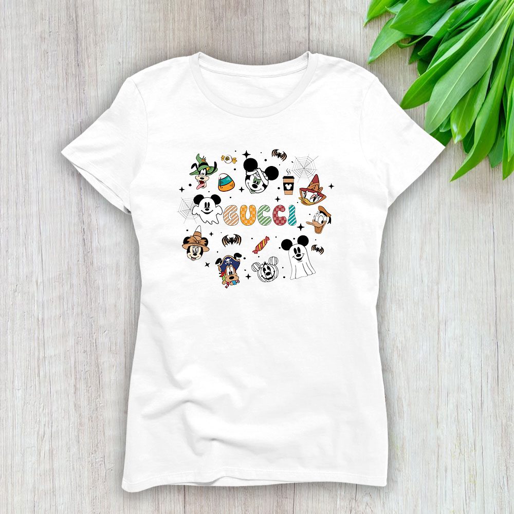 Mickey Minnie Spooky Vibes Halloween Gucci Lady T-Shirt Women BTN14670