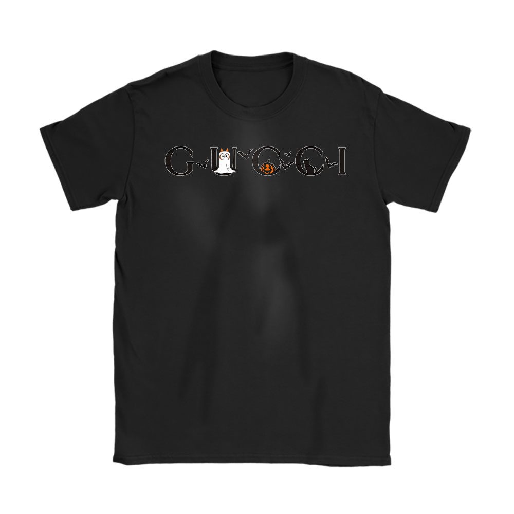 Bluey Bingo Halloween Gucci Unisex T-Shirt Cotton Tee BN15104
