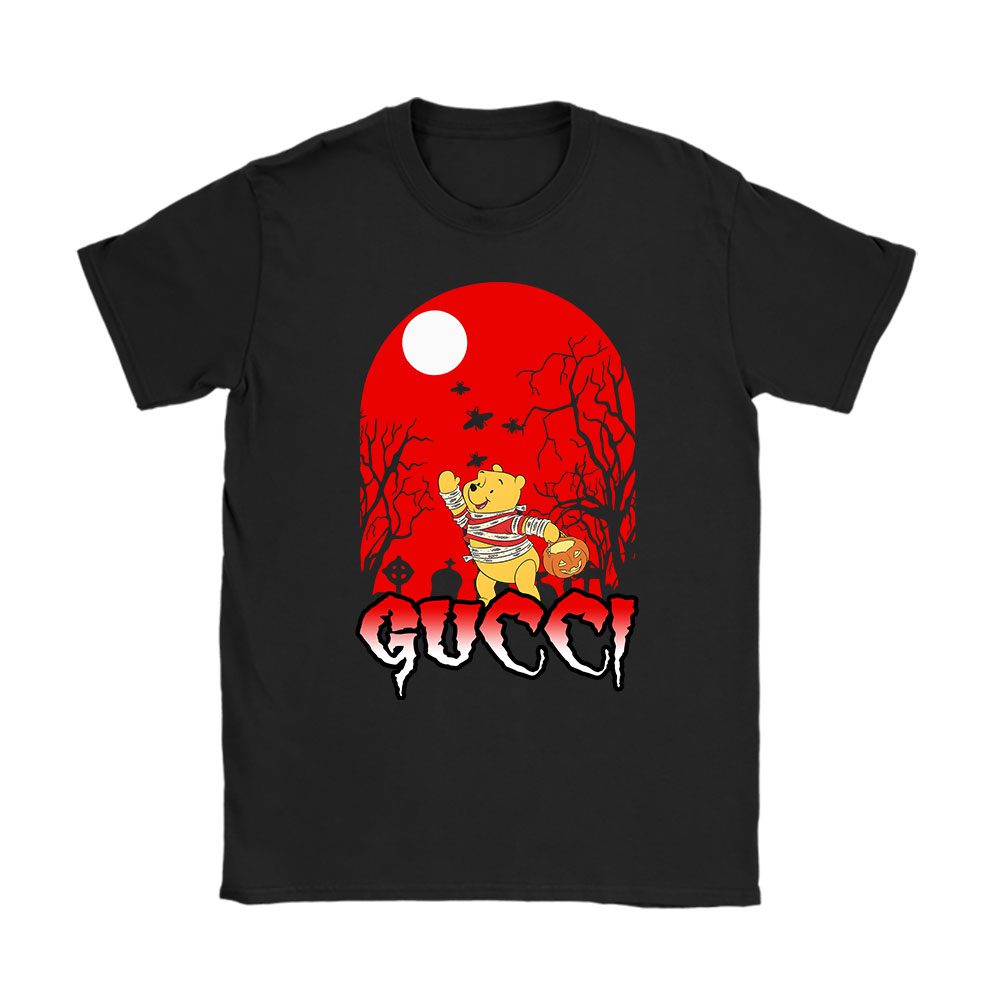 Winnie The Pooh Happy Halloween Gucci Unisex T-Shirt Cotton Tee BN14679
