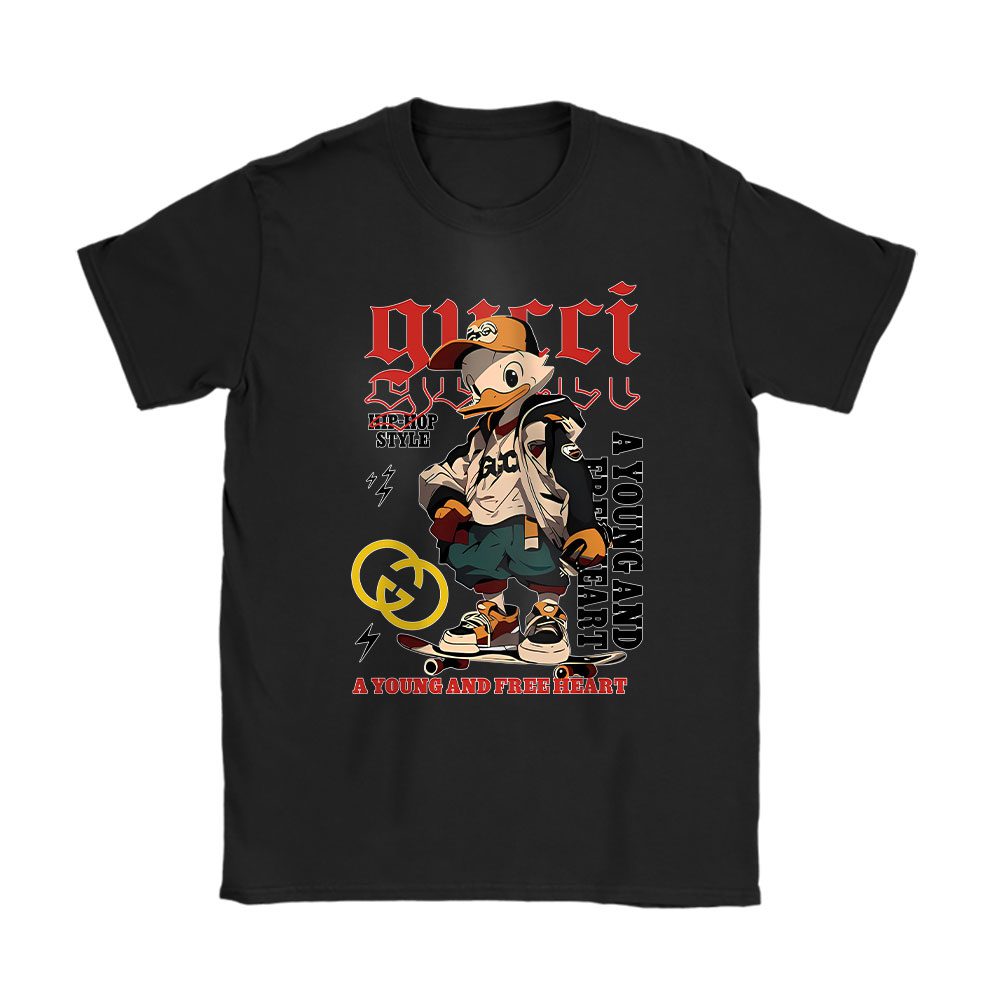 Donald Duck Free Heart Gucci Unisex T-Shirt Cotton Tee BN15081