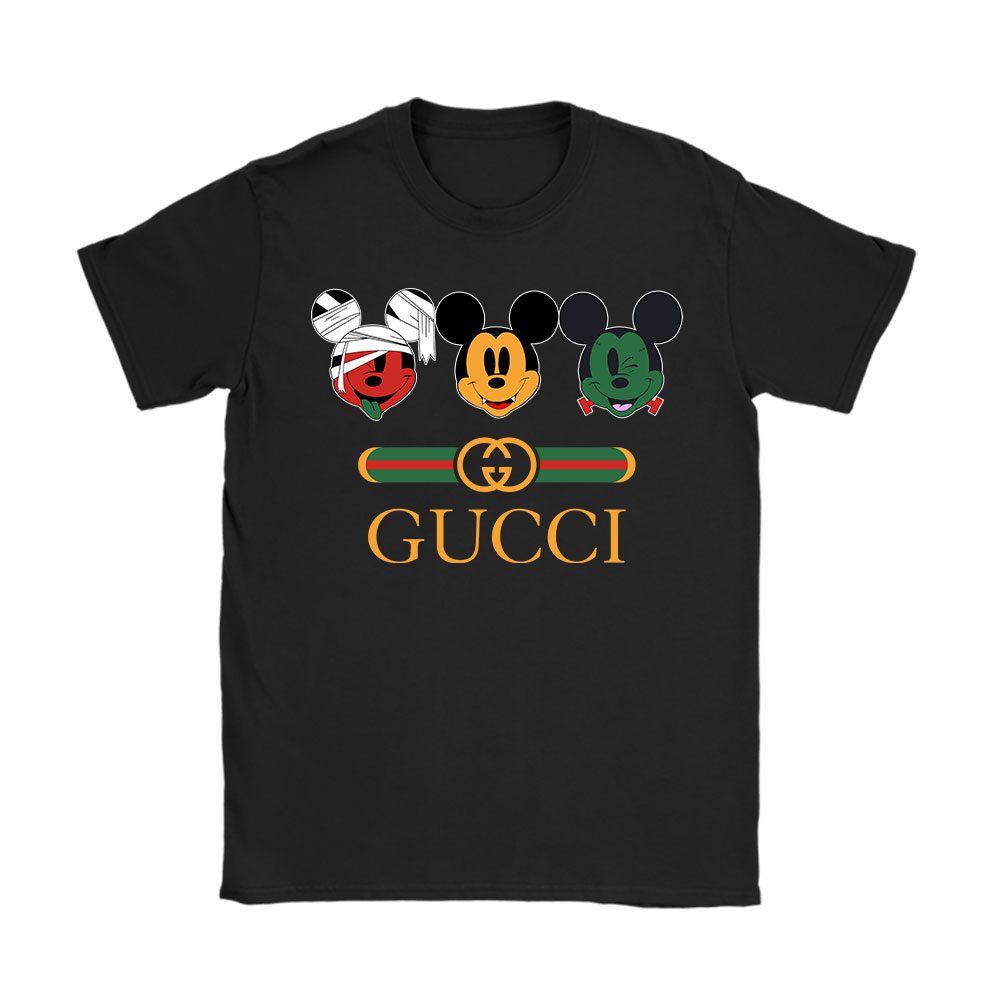Disney Mickey Happy Halloween Gucci Unisex T-Shirt Cotton Tee BN14655