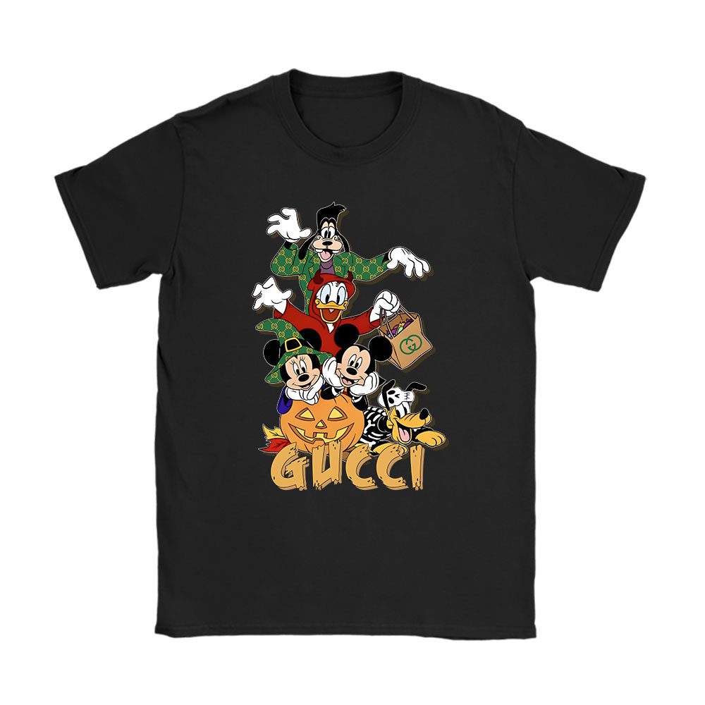 Mickey And Friends Happy Halloween Gucci Unisex T-Shirt Cotton Tee BN14661