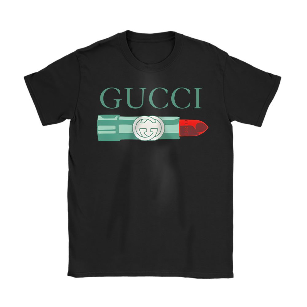 Gucci Lipstick Print Cotton Gucci Unisex T-Shirt Cotton Tee BN15083